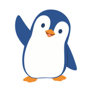 HeyFlinko Logo - Pinguin Maskottchen